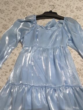 Light Blue Shimmer Juniors Dress